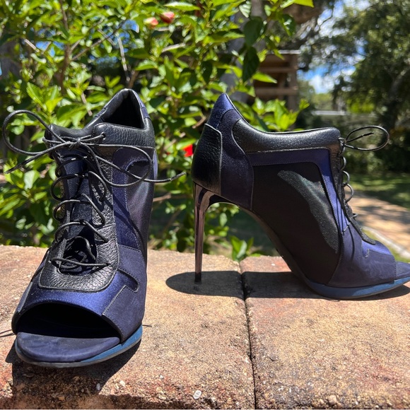 Burberry multi-media stiletto booties. - Picture 8 of 9